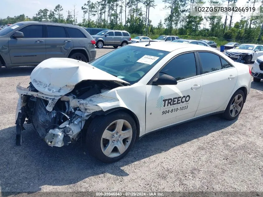 1G2ZG57B384266919 2008 Pontiac G6