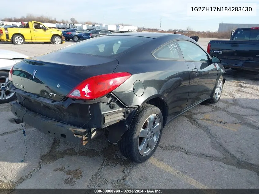 1G2ZH17N184283430 2008 Pontiac G6 Gt