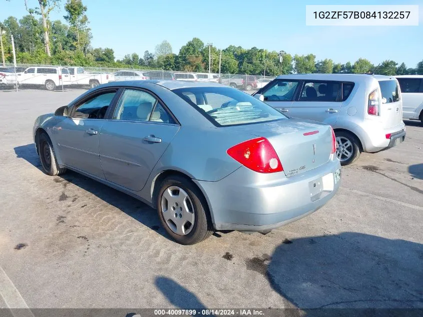 2008 Pontiac G6 Value Leader VIN: 1G2ZF57B084132257 Lot: 40097899