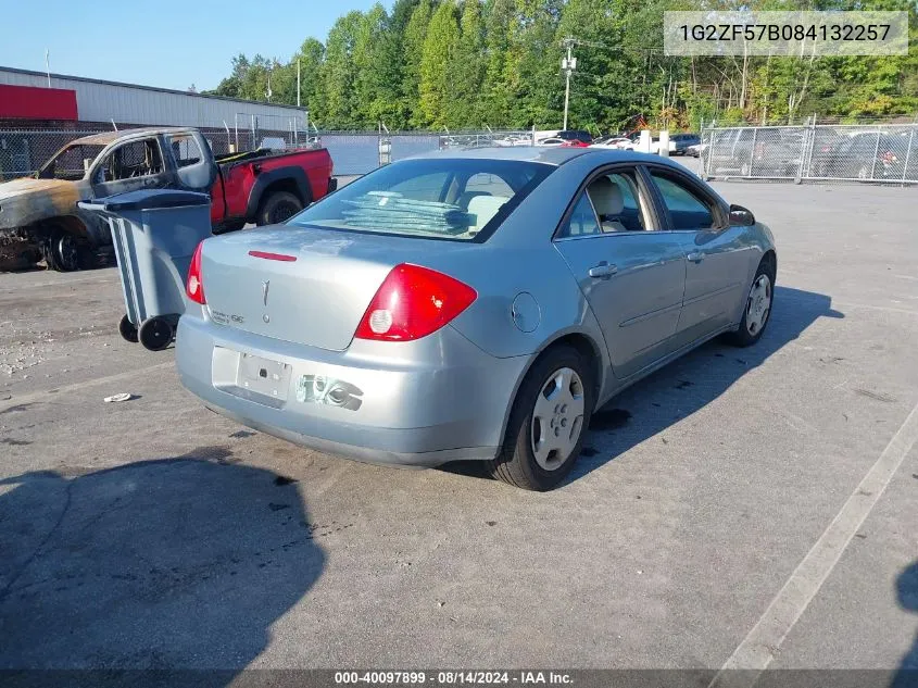 2008 Pontiac G6 Value Leader VIN: 1G2ZF57B084132257 Lot: 40097899