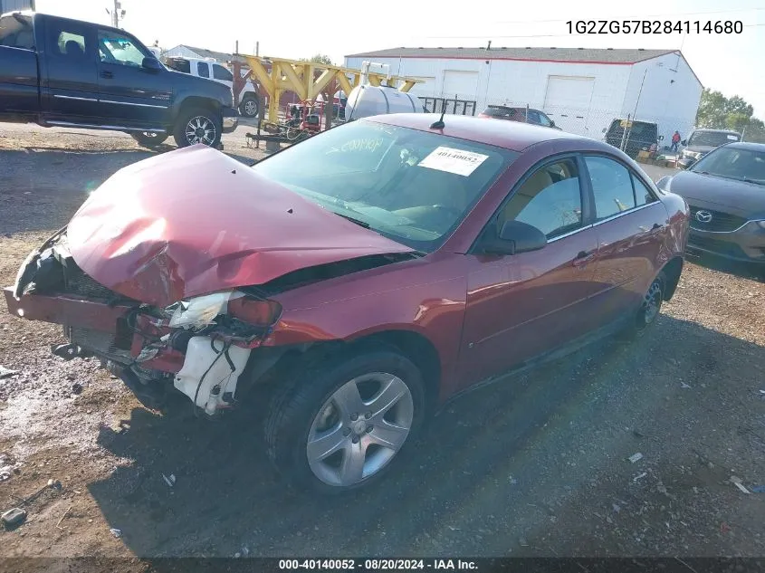 1G2ZG57B284114680 2008 Pontiac G6 Se