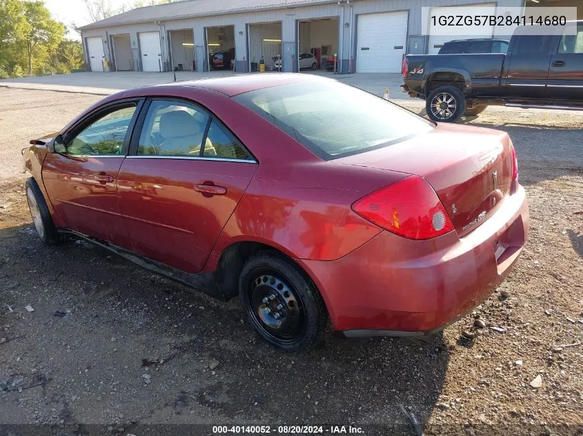 1G2ZG57B284114680 2008 Pontiac G6 Se