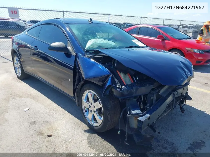 1G2ZH17N684221957 2008 Pontiac G6 Gt