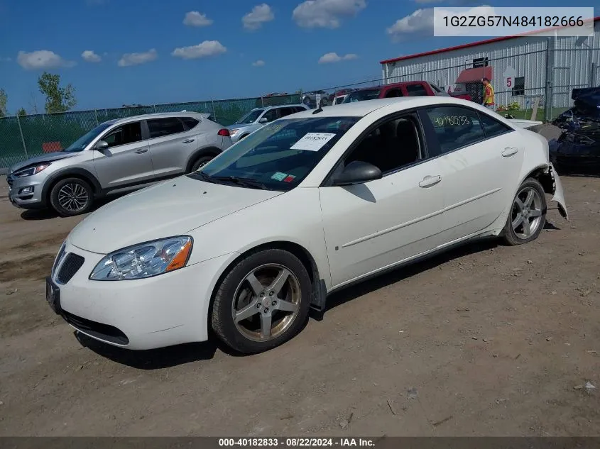 2008 Pontiac G6 VIN: 1G2ZG57N484182666 Lot: 40182833