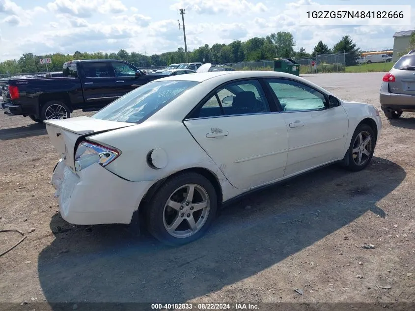 2008 Pontiac G6 VIN: 1G2ZG57N484182666 Lot: 40182833