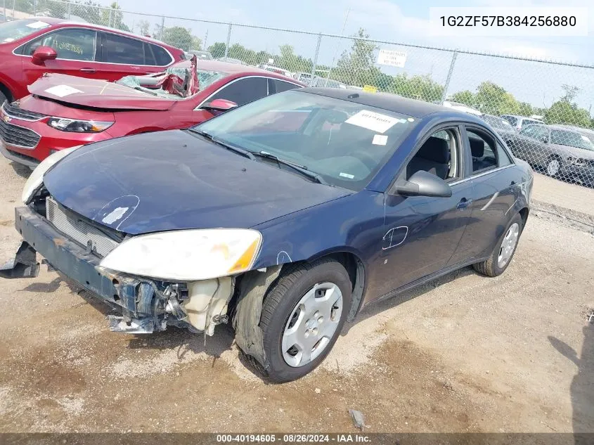 2008 Pontiac G6 Value Leader VIN: 1G2ZF57B384256880 Lot: 40194605