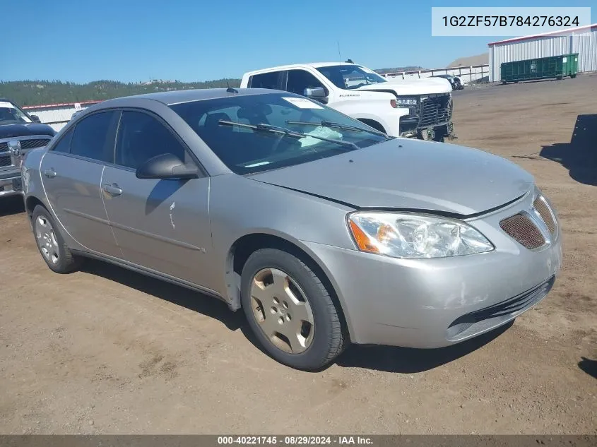 1G2ZF57B784276324 2008 Pontiac G6 Value Leader