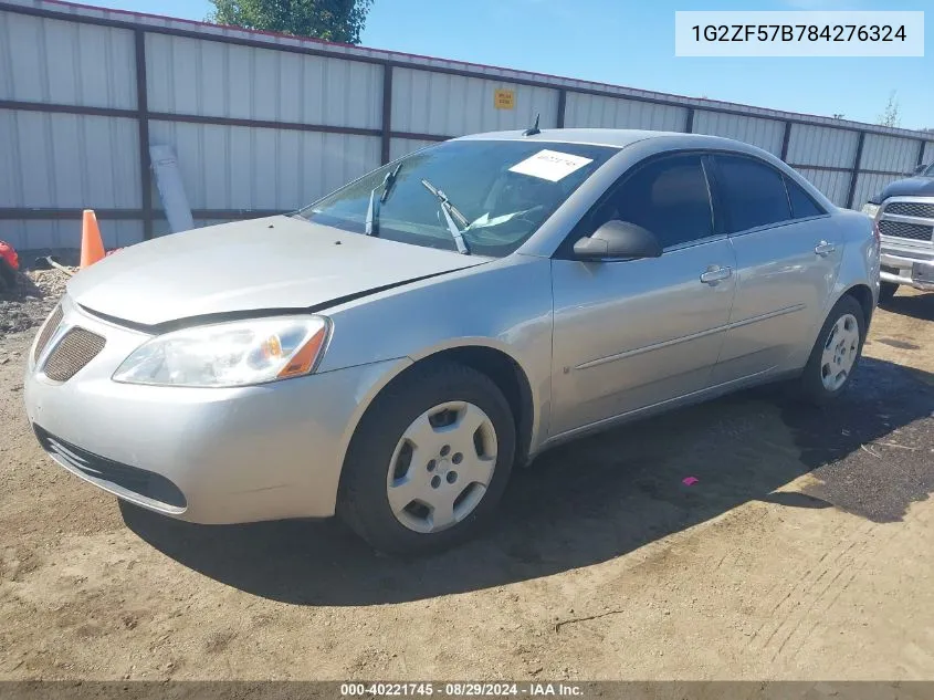 1G2ZF57B784276324 2008 Pontiac G6 Value Leader