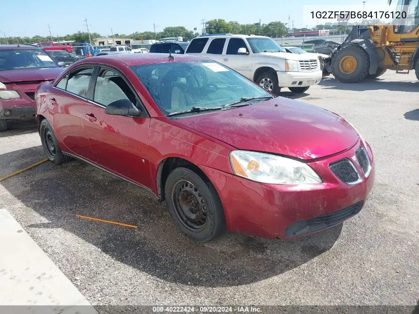 2008 Pontiac G6 Value Leader VIN: 1G2ZF57B684176120 Lot: 40222424