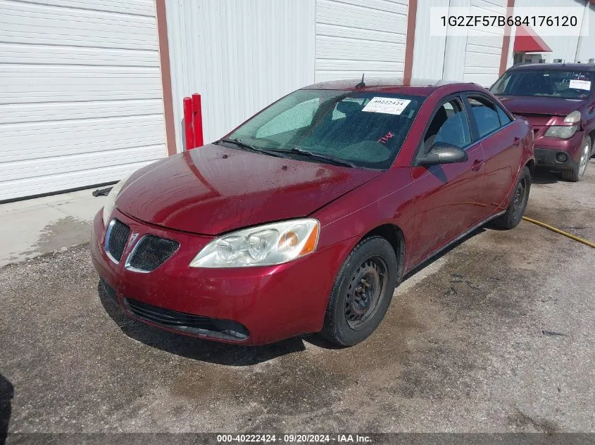 2008 Pontiac G6 Value Leader VIN: 1G2ZF57B684176120 Lot: 40222424