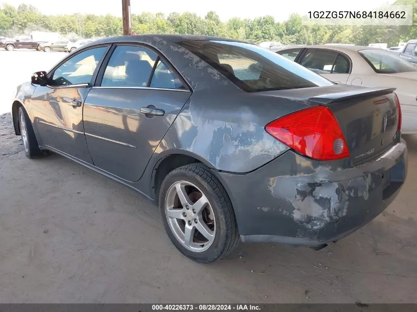 1G2ZG57N684184662 2008 Pontiac G6