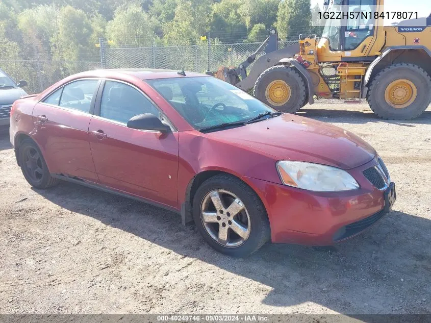 2008 Pontiac G6 Gt VIN: 1G2ZH57N184178071 Lot: 40249746