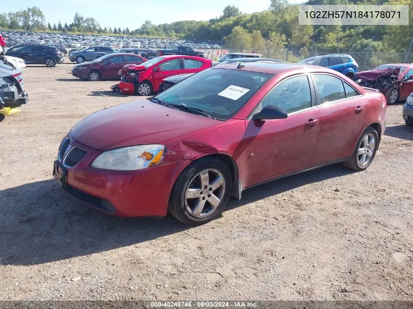 2008 Pontiac G6 Gt VIN: 1G2ZH57N184178071 Lot: 40249746