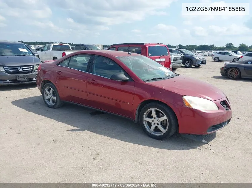 1G2ZG57N984185885 2008 Pontiac G6