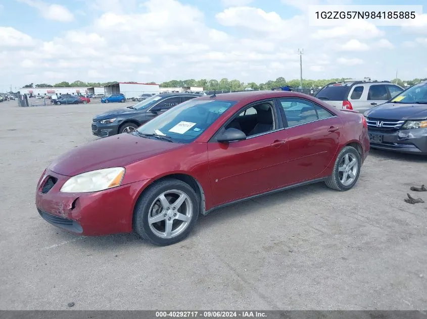 1G2ZG57N984185885 2008 Pontiac G6