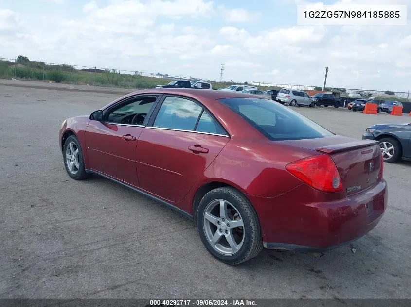 1G2ZG57N984185885 2008 Pontiac G6