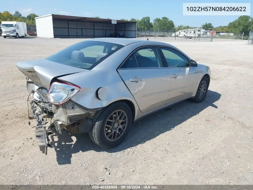 1G2ZH57N084206622 2008 Pontiac G6 Gt