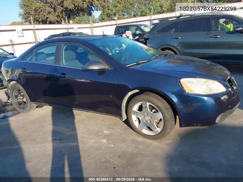 1G2ZG57BX84229298 2008 Pontiac G6