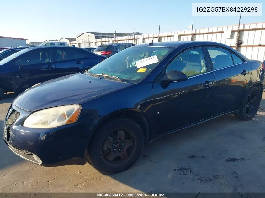 1G2ZG57BX84229298 2008 Pontiac G6