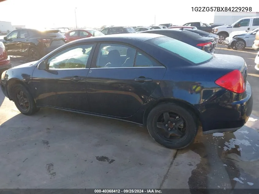 1G2ZG57BX84229298 2008 Pontiac G6