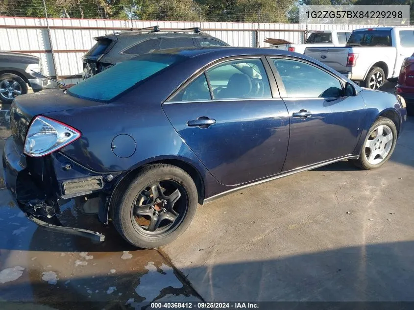 1G2ZG57BX84229298 2008 Pontiac G6