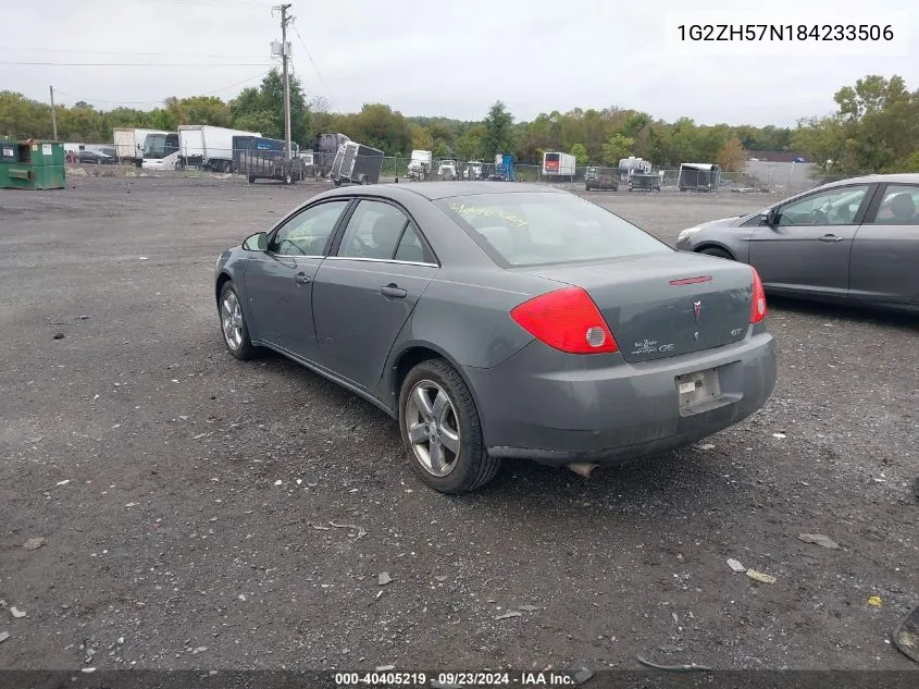 2008 Pontiac G6 Gt VIN: 1G2ZH57N184233506 Lot: 40405219