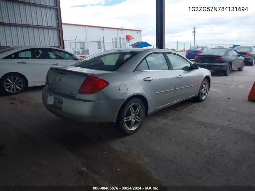 2008 Pontiac G6 VIN: 1G2ZG57N784131694 Lot: 40405876