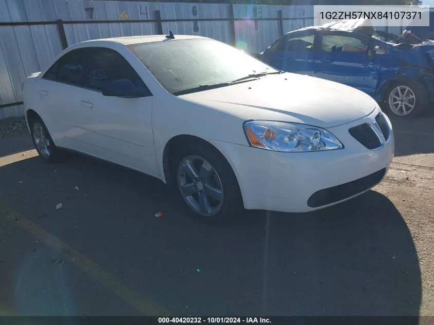 2008 Pontiac G6 Gt VIN: 1G2ZH57NX84107371 Lot: 40420232