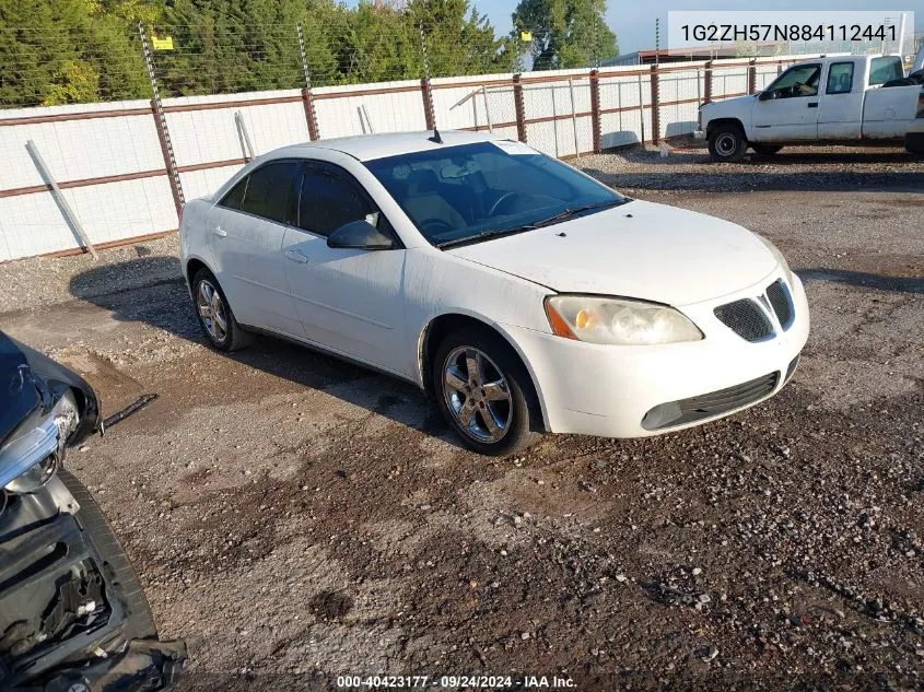 2008 Pontiac G6 Gt VIN: 1G2ZH57N884112441 Lot: 40423177