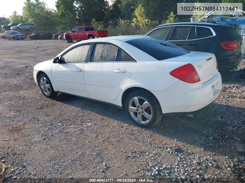 2008 Pontiac G6 Gt VIN: 1G2ZH57N884112441 Lot: 40423177