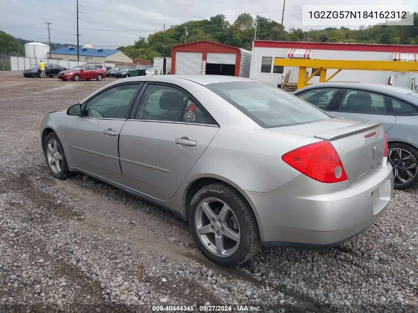 2008 Pontiac G6 VIN: 1G2ZG57N184162312 Lot: 40444345