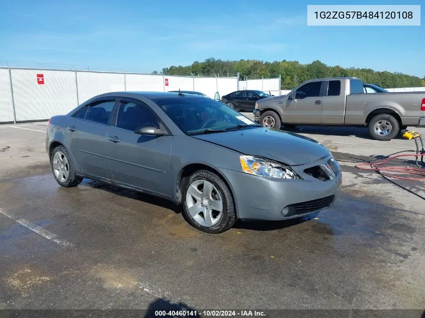 2008 Pontiac G6 VIN: 1G2ZG57B484120108 Lot: 40460141