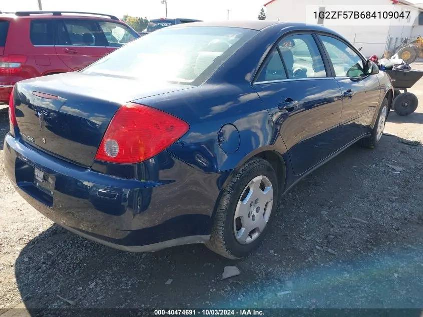 2008 Pontiac G6 Value Leader VIN: 1G2ZF57B684109047 Lot: 40474691