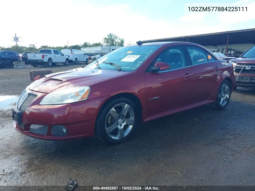 2008 Pontiac G6 Gxp VIN: 1G2ZM577884225111 Lot: 40492857