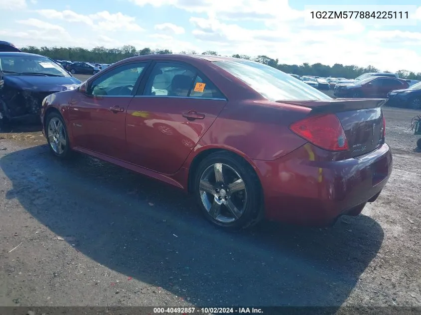 2008 Pontiac G6 Gxp VIN: 1G2ZM577884225111 Lot: 40492857