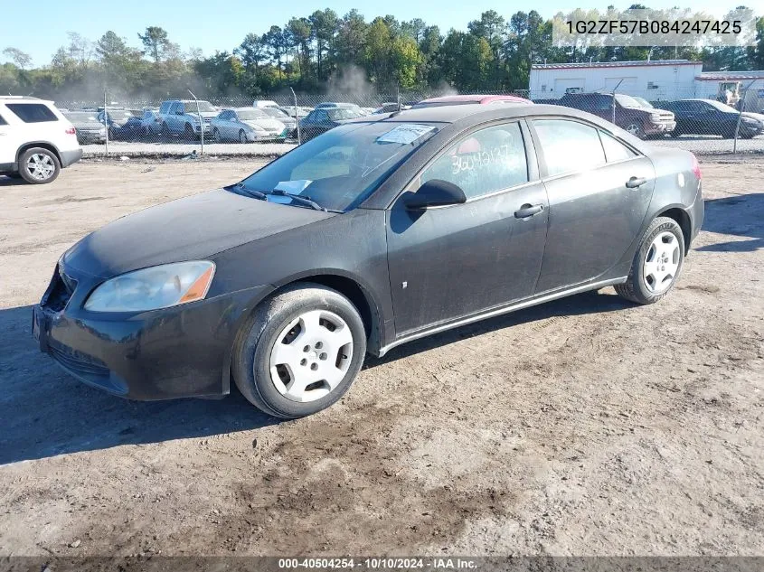 2008 Pontiac G6 Value Leader VIN: 1G2ZF57B084247425 Lot: 40504254