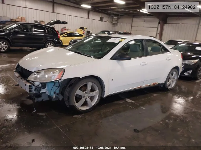 2008 Pontiac G6 Gt VIN: 1G2ZH57N184124902 Lot: 40508183