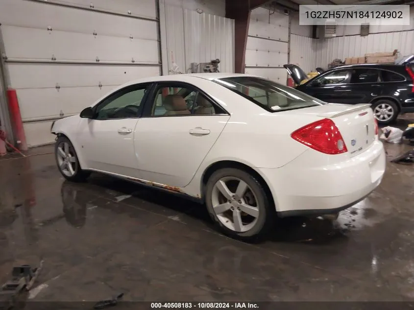 2008 Pontiac G6 Gt VIN: 1G2ZH57N184124902 Lot: 40508183