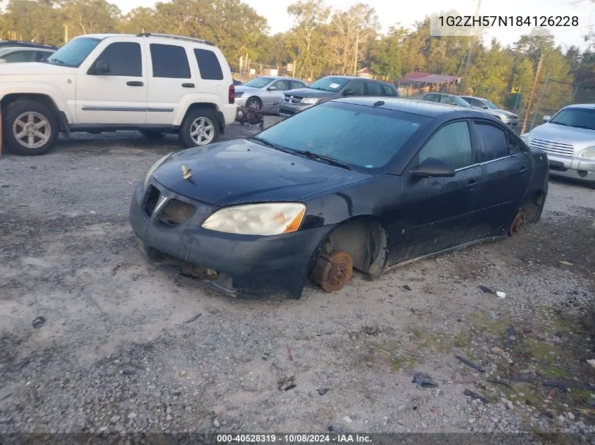 2008 Pontiac G6 Gt VIN: 1G2ZH57N184126228 Lot: 40528319