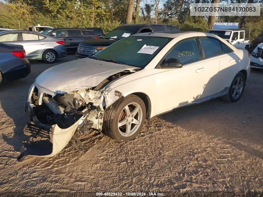 2008 Pontiac G6 VIN: 1G2ZG57N884170083 Lot: 40529432