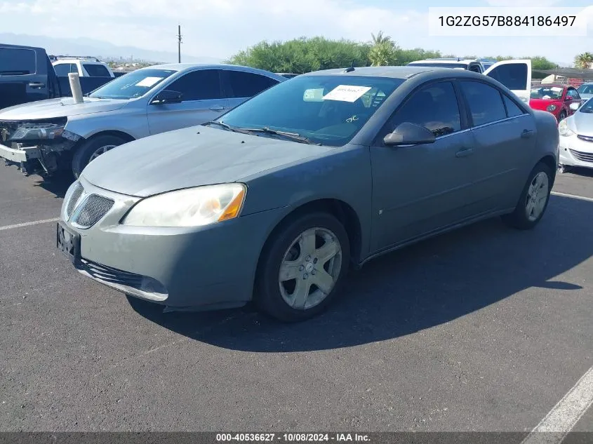 2008 Pontiac G6 VIN: 1G2ZG57B884186497 Lot: 40536627