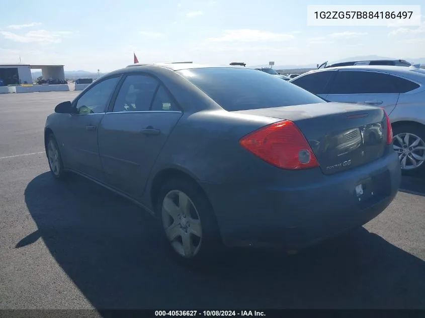 2008 Pontiac G6 VIN: 1G2ZG57B884186497 Lot: 40536627