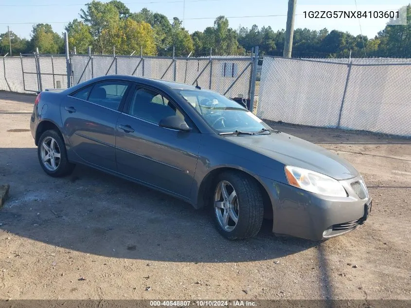 2008 Pontiac G6 VIN: 1G2ZG57NX84103601 Lot: 40548807