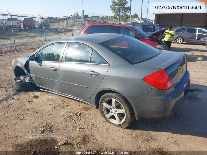 2008 Pontiac G6 VIN: 1G2ZG57NX84103601 Lot: 40548807