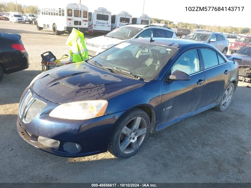 2008 Pontiac G6 Gxp VIN: 1G2ZM577684143717 Lot: 40556617