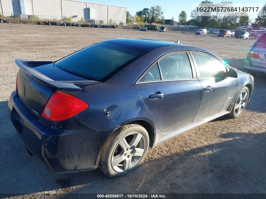 2008 Pontiac G6 Gxp VIN: 1G2ZM577684143717 Lot: 40556617