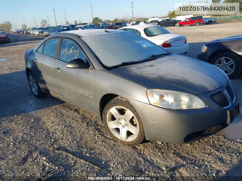 2008 Pontiac G6 Se VIN: 1G2ZG57B684309620 Lot: 40566083