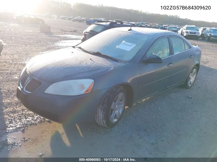 2008 Pontiac G6 Se VIN: 1G2ZG57B684309620 Lot: 40566083