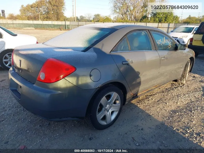 2008 Pontiac G6 Se VIN: 1G2ZG57B684309620 Lot: 40566083