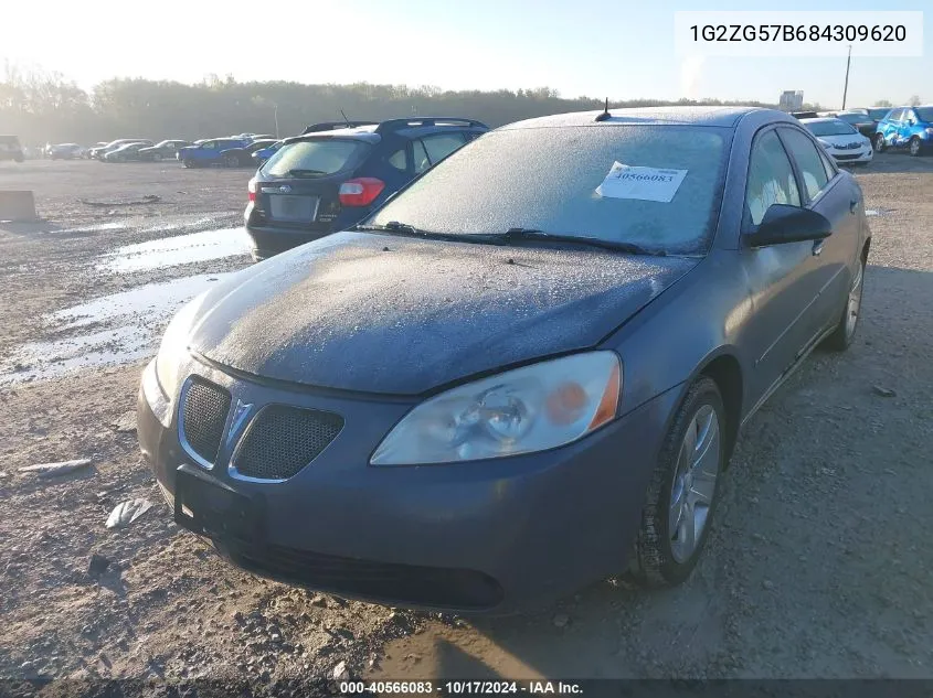 2008 Pontiac G6 Se VIN: 1G2ZG57B684309620 Lot: 40566083